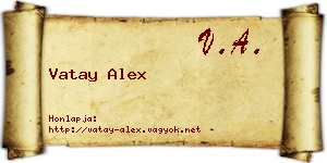 Vatay Alex névjegykártya