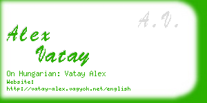 alex vatay business card